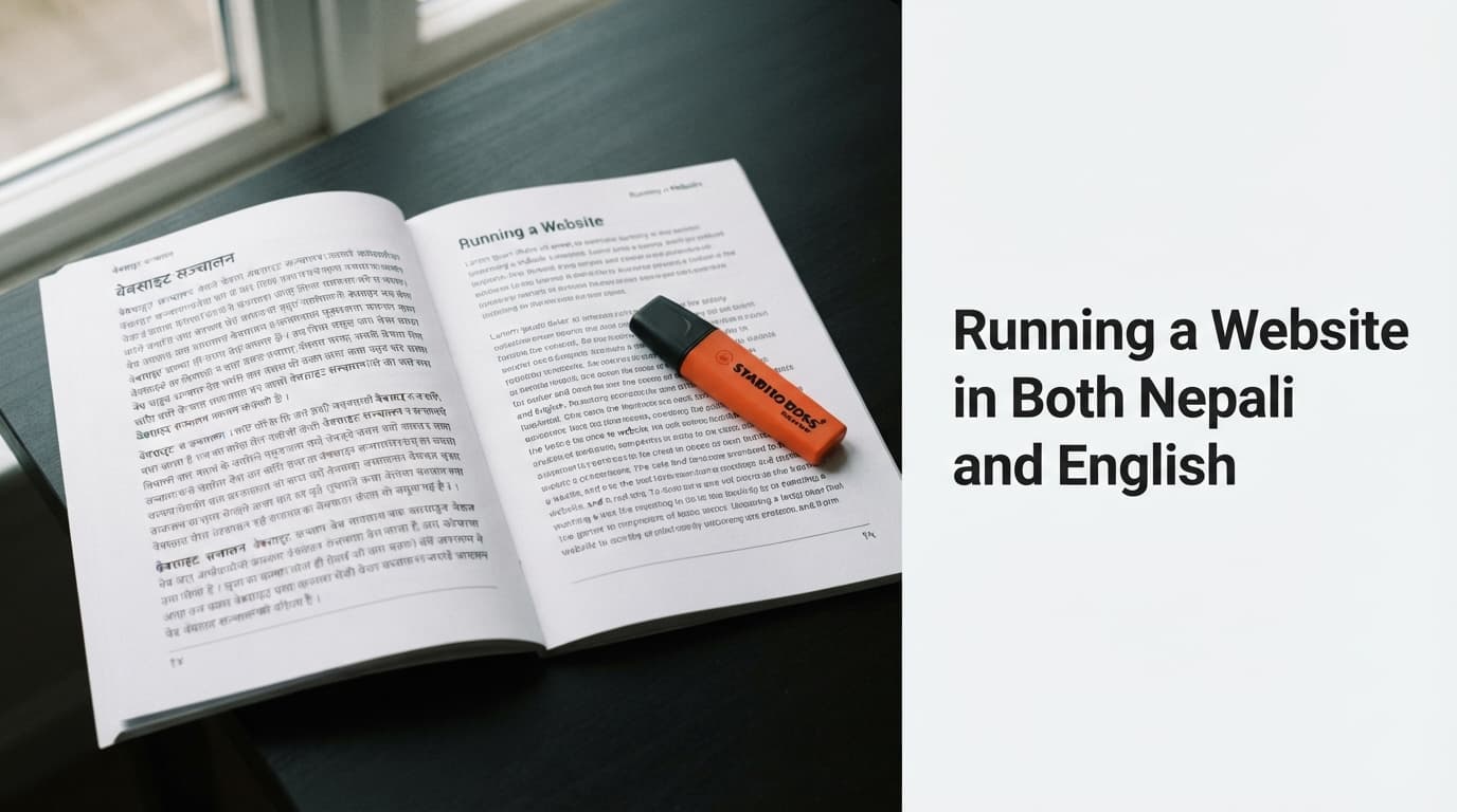 Running a Website in Both Nepali and English - Business | Antbytelabs