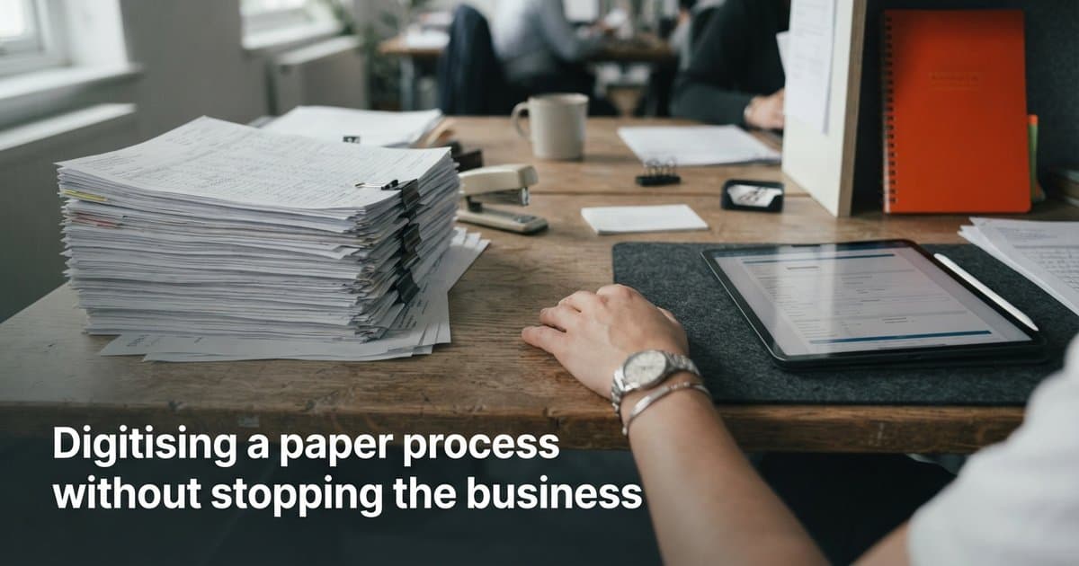 Digitising a Paper Process Without Stopping the Business