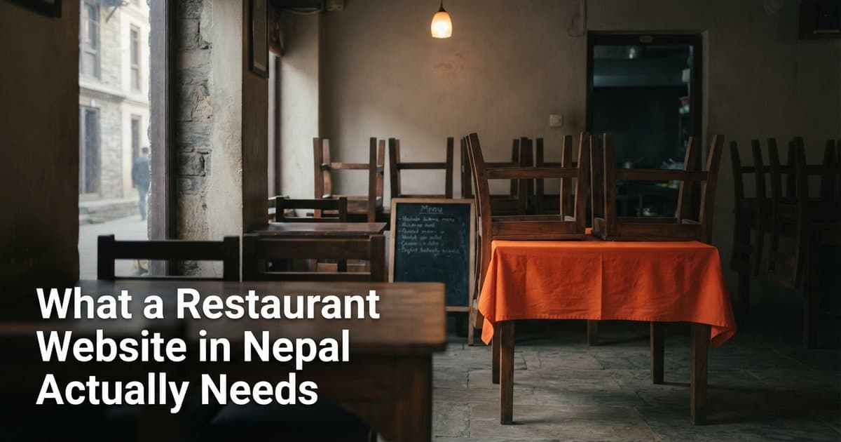 What a Restaurant Website in Nepal Actually Needs - Industry | Antbytelabs