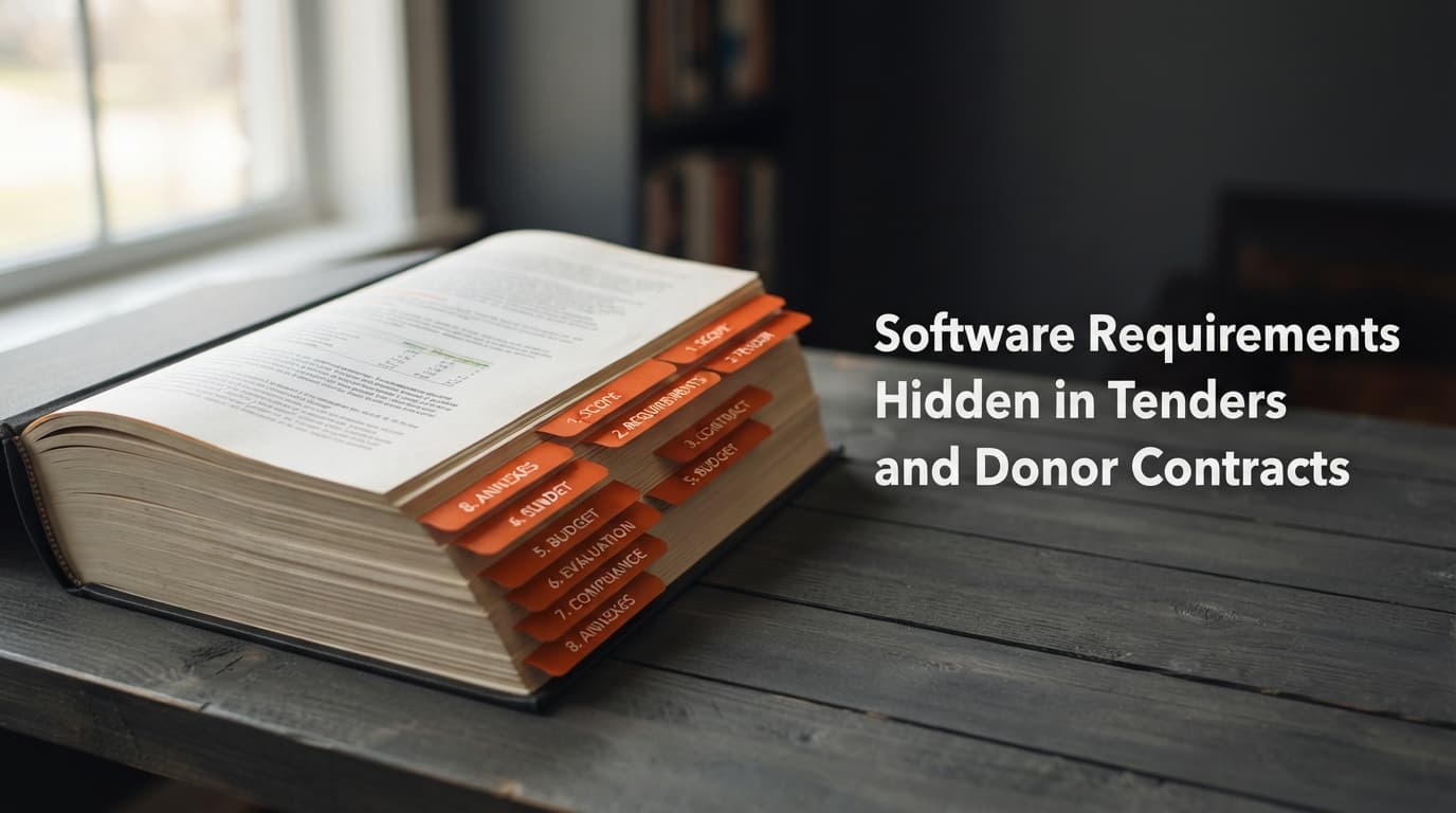 Software Requirements Hidden in Tenders and Donor Contracts - Business | Antbytelabs