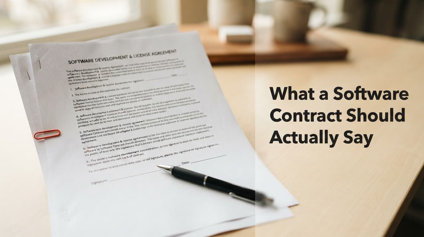 What a Software Contract Should Actually Say - Business | Antbytelabs