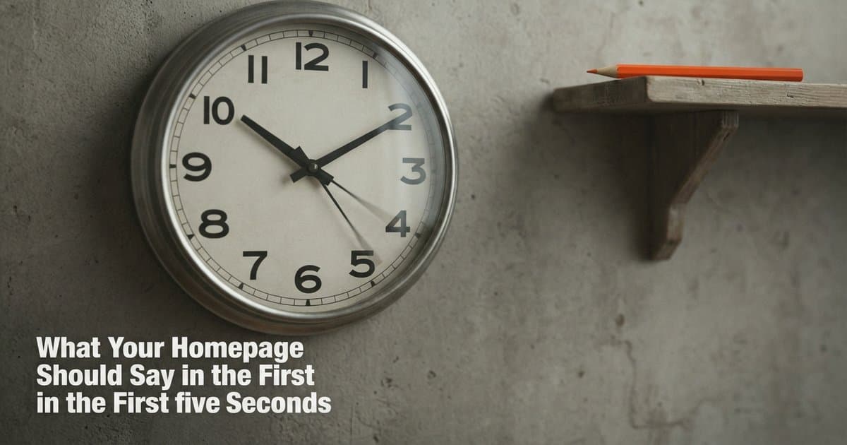 What Your Homepage Should Say in the First Five Seconds